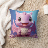 かわいいベビードラゴン装飾用クッション クッション (ブランケット)