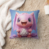 かわいいベビードラゴン装飾用クッション クッション (ブランケット)