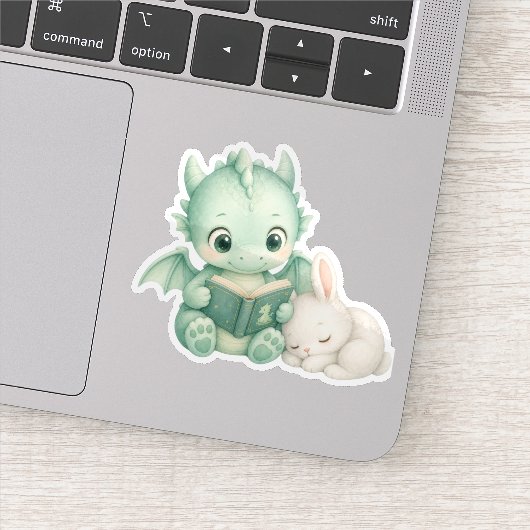 かわいいベビードラゴン+本+読み+ナーサリーワターカラー シール (詳細)