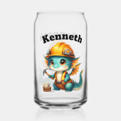 かわいいベビードラゴンinワークショップ ガラス缶 (正面)