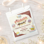 かわいいベビードーナツ漫画の赤ちゃんシャワーと散水 フェイバーバッグ (クリップ留めされた状態)