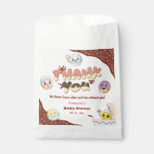 かわいいベビードーナツ漫画の赤ちゃんシャワーと散水 フェイバーバッグ (正面)