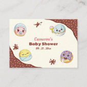 かわいいベビードーナツ漫画ベビーシャワーブックベビー エンクロージャーカード (裏面)