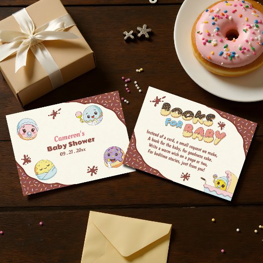 かわいいベビードーナツ漫画ベビーシャワーブックベビー エンクロージャーカード