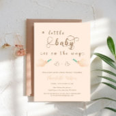 かわいいベビードーブのベビーシャワー招待状 招待状