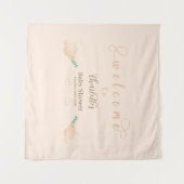 かわいいベビードーブ ベビーシャワータペストリー タペストリー (正面(横))