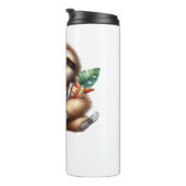 かわいいベビーナマケモノとパンケーキw タンブラー (回転右)