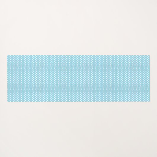 かわいいベビーナマケモノと青い白い水玉模様 ヨガマット (裏面(横))