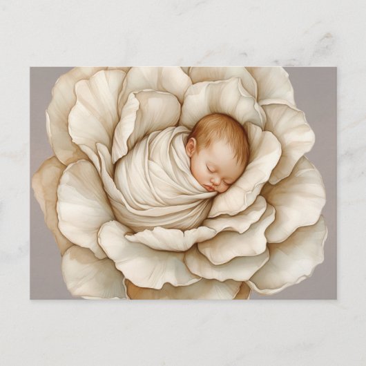 かわいいベビーニュートラル葉書 ポストカード (正面)