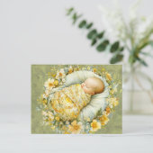 かわいいベビーニュートラル葉書 ポストカード (スタンド正面)