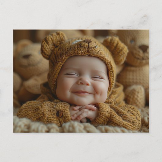 かわいいベビーニュートラル葉書 ポストカード (正面)