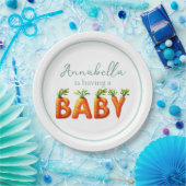 かわいいベビーニンジン春ベビーシャワー ペーパープレート (パーティー)