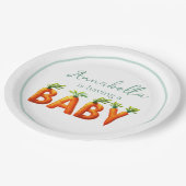 かわいいベビーニンジン春ベビーシャワー ペーパープレート (アングル)