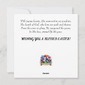 かわいいベビーネズミ花詩篇イースター シーズンカード (裏面)