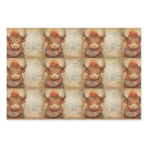 かわいいベビーハイランドカウウィンタークリスマス