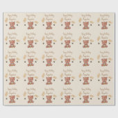 かわいいベビーハニーベアーカブ ラッピングペーパー (フラット)