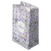 かわいいベビーハロウィーンとカボチャ、こうもりと幽霊 スモールペーパーバッグ (正面アングル)