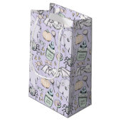 かわいいベビーハロウィーンとカボチャ、こうもりと幽霊 スモールペーパーバッグ (裏面アングル)