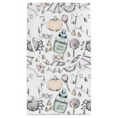 かわいいベビーハロウィーンとカボチャ、こうもりと幽霊 スモールペーパーバッグ (裏面)