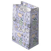 かわいいベビーハロウィーンとカボチャ、こうもりと幽霊 スモールペーパーバッグ (裏面アングル)