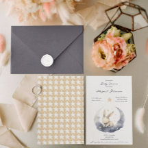 かわいいベビーバニーと星の夕暮れ