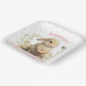 かわいいベビーバニーと蝶1stイースターパーティーパ ペーパープレート (傾斜あり)