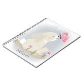 かわいいベビーバニーと蝶。ノートブック ノートブック (左側)