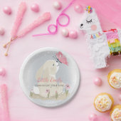 かわいいベビーバニーと蝶。紙プレート ペーパープレート (パーティー)