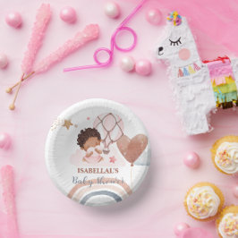 かわいいベビーバニーのアフリカ系アメリカ人の子供の赤ちゃんシャワー ペーパーボウル