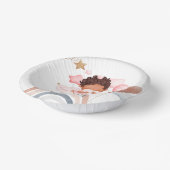 かわいいベビーバニーのアフリカ系アメリカ人の子供の赤ちゃんシャワー ペーパーボウル (傾斜あり)