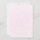 かわいいベビーバニーのハート毛布の赤ちゃんシャワー 招待状 (裏面)