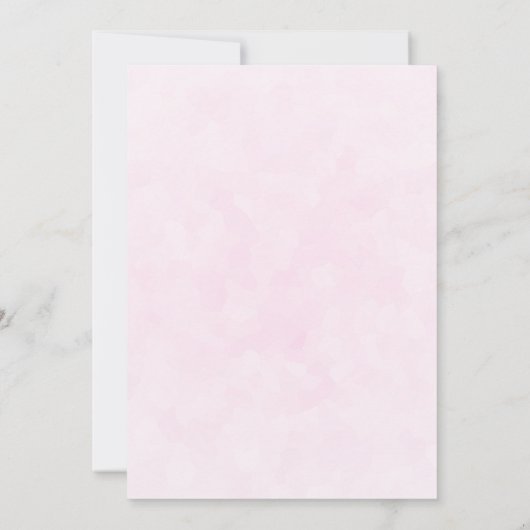 かわいいベビーバニーのハート毛布の赤ちゃんシャワー 招待状 (裏面)