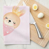 かわいいベビーバニーのハート毛布 キッチンタオル (四つ折り)