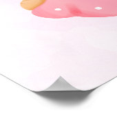 かわいいベビーバニーのハート毛布 ポスター (角)