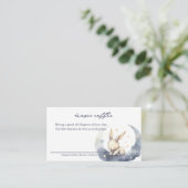 かわいいベビーバニーオンムーンウィズスターズおむつラッフル エンクロージャーカード (スタンド正面)