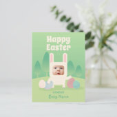 かわいいベビーバニーファースト・イースター シーズンポストカード (スタンド正面)