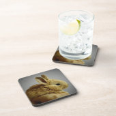 かわいいベビーバニーラビットインハンド コースター (右側)