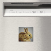 かわいいベビーバニーラビットインハンド マグネット (インサイチュ (食洗機))