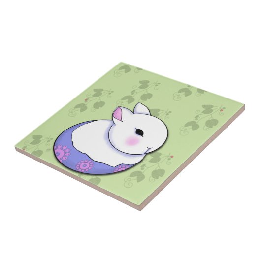 かわいいベビーバニーラビットイースター タイル (側面)