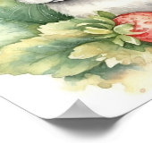 かわいいベビーバニーラビットウォーターカラー ポスター (角)