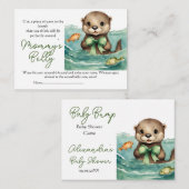 かわいいベビーバンプゲーム推測ママの腹のサイズ エンクロージャーカード (正面/裏面)