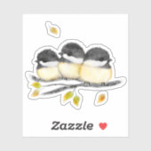 かわいいベビーバード3つの《鳥》アメリカゴガラオンツリーブランチ シール (シート)