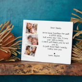 かわいいベビーパパ詩&3枚フォトテーブルトップ フォトプラーク (側面)