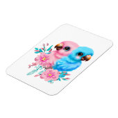 かわいいベビーパロットツインズ マグネット (左側)