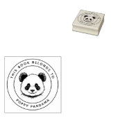 かわいいベビーパンダこの本は子供の名前に属している ラバースタンプ (押印)