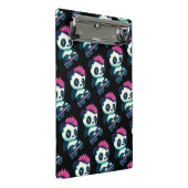 かわいいベビーパンダとモホーク |スケーター・パンダ ミニクリップボード (アングル)