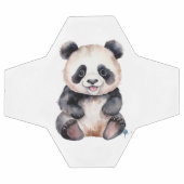 かわいいベビーパンダの水色 サッカーボール (フラット)