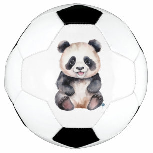 かわいいベビーパンダの水色 サッカーボール