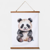 かわいいベビーパンダ、子犬とキツネザル 吊り下げ型タペストリー (正面)