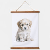 かわいいベビーパンダ、子犬とキツネザル 吊り下げ型タペストリー (正面2)